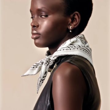 シルクバンダナ 《グラン・トゥラララ・バンダナ》 - ブラック